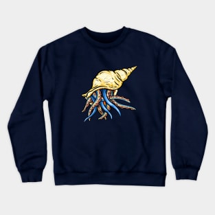 Octopus Tentacles in A Conch Seashell Illustration Crewneck Sweatshirt